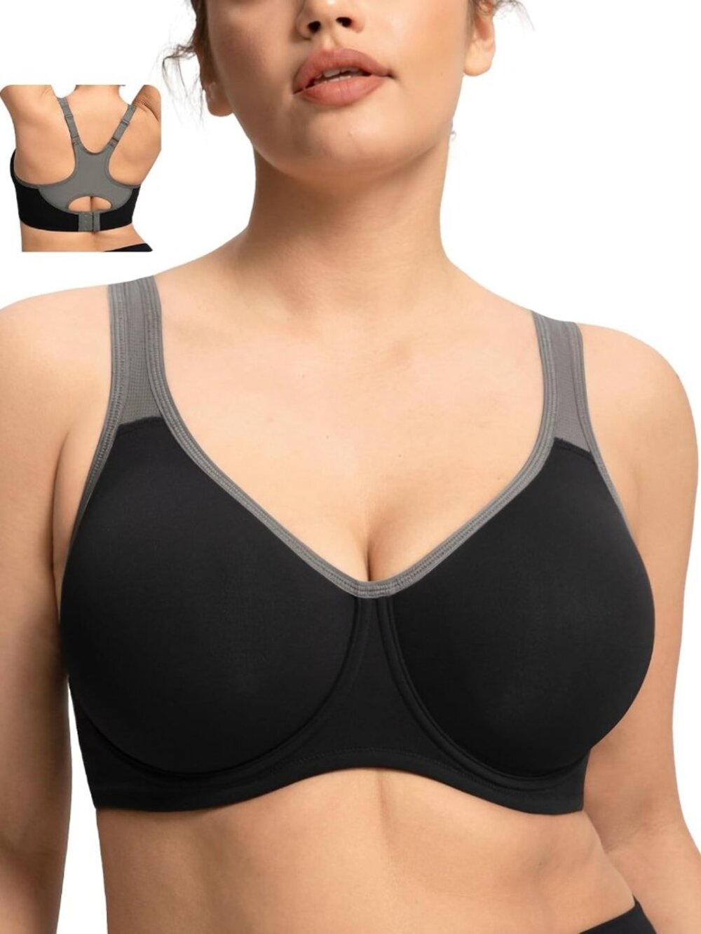 High Support Sports Bra for Women | Full Coverage, Unlined, Large Bust Fit